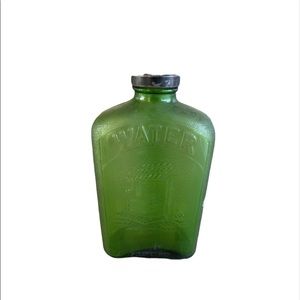 Green vintage water bottle